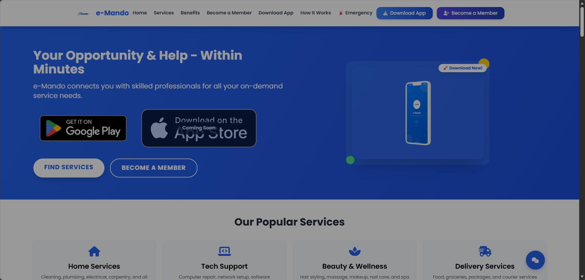 E-Mando - On Demand Services Platform