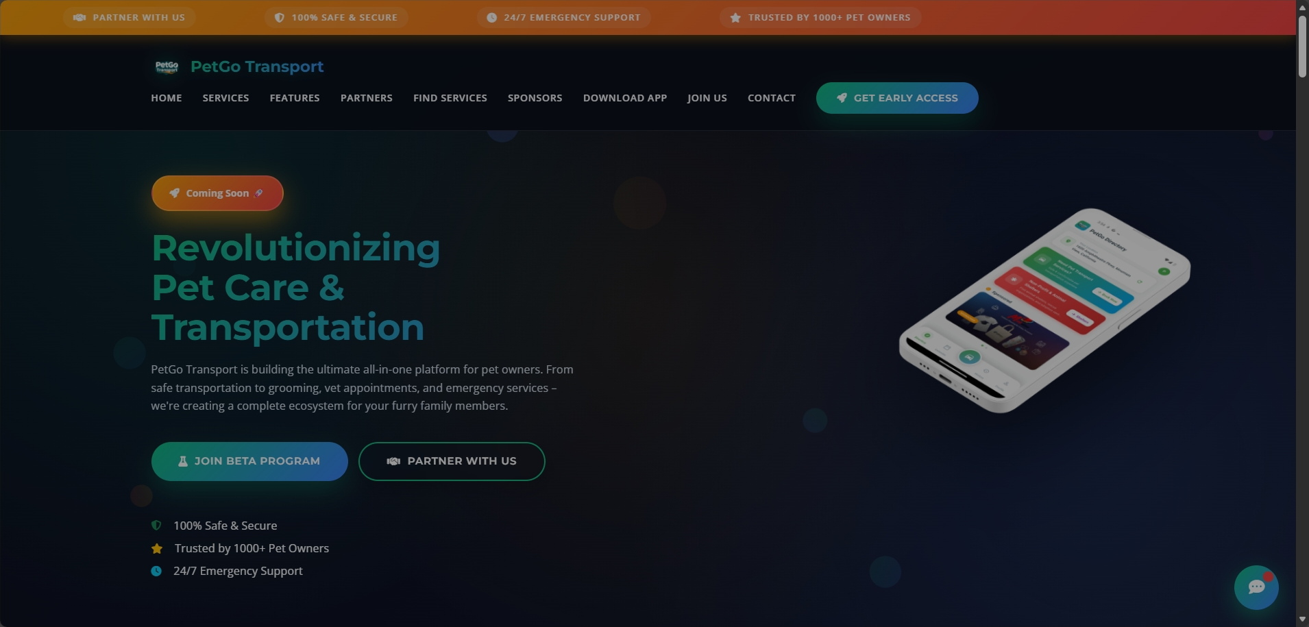 PetGo - Pet Transport Services Platform