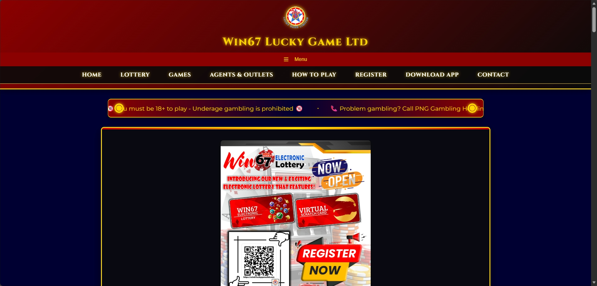 WIN67 Lucky Game Limited - Lottery System