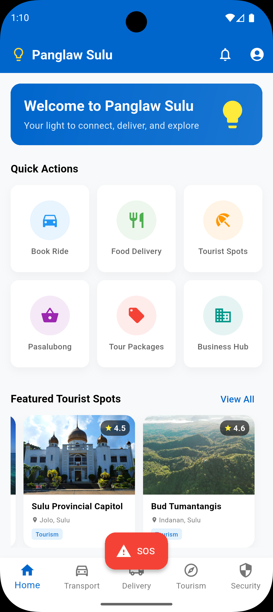 Tourism App with Transport - Delivery and ERS