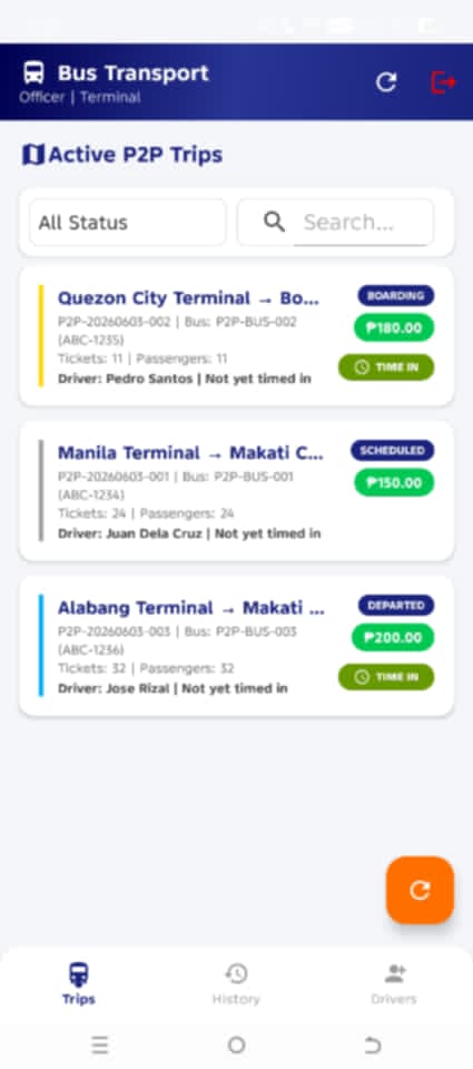 P2P Bus Ticketing App