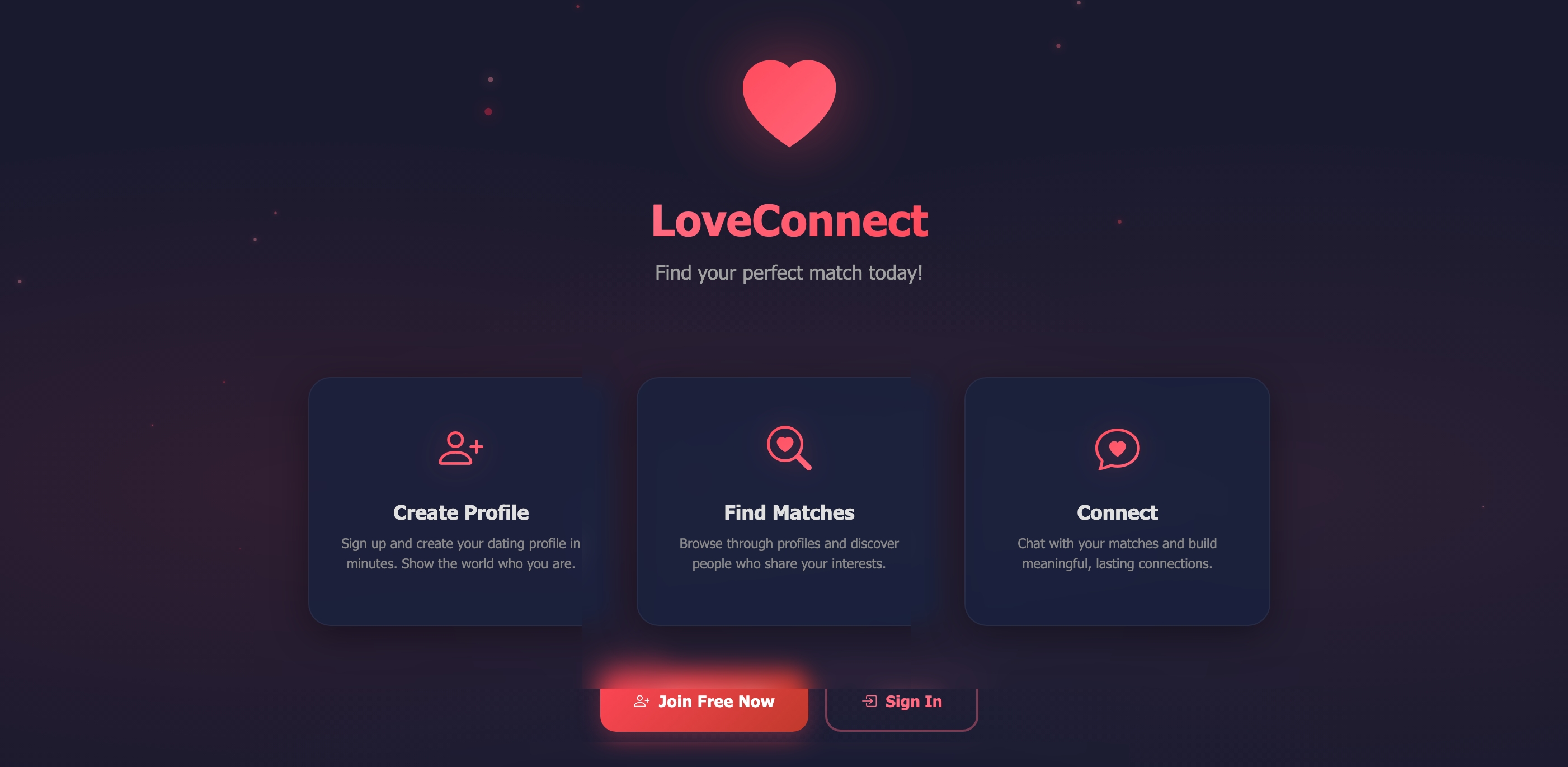 Dating Website Sample