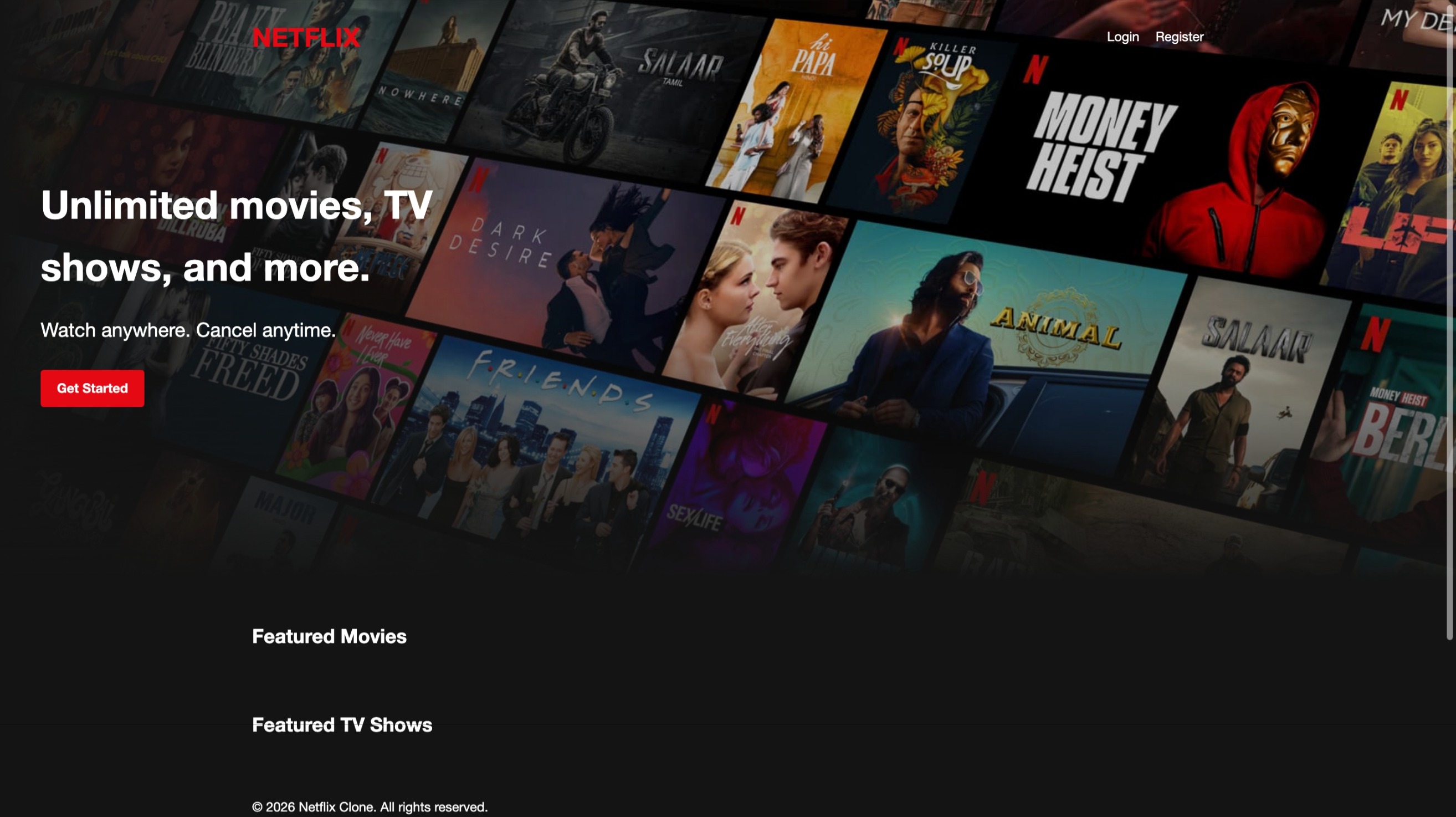 Netflix Clone with Admin Panel