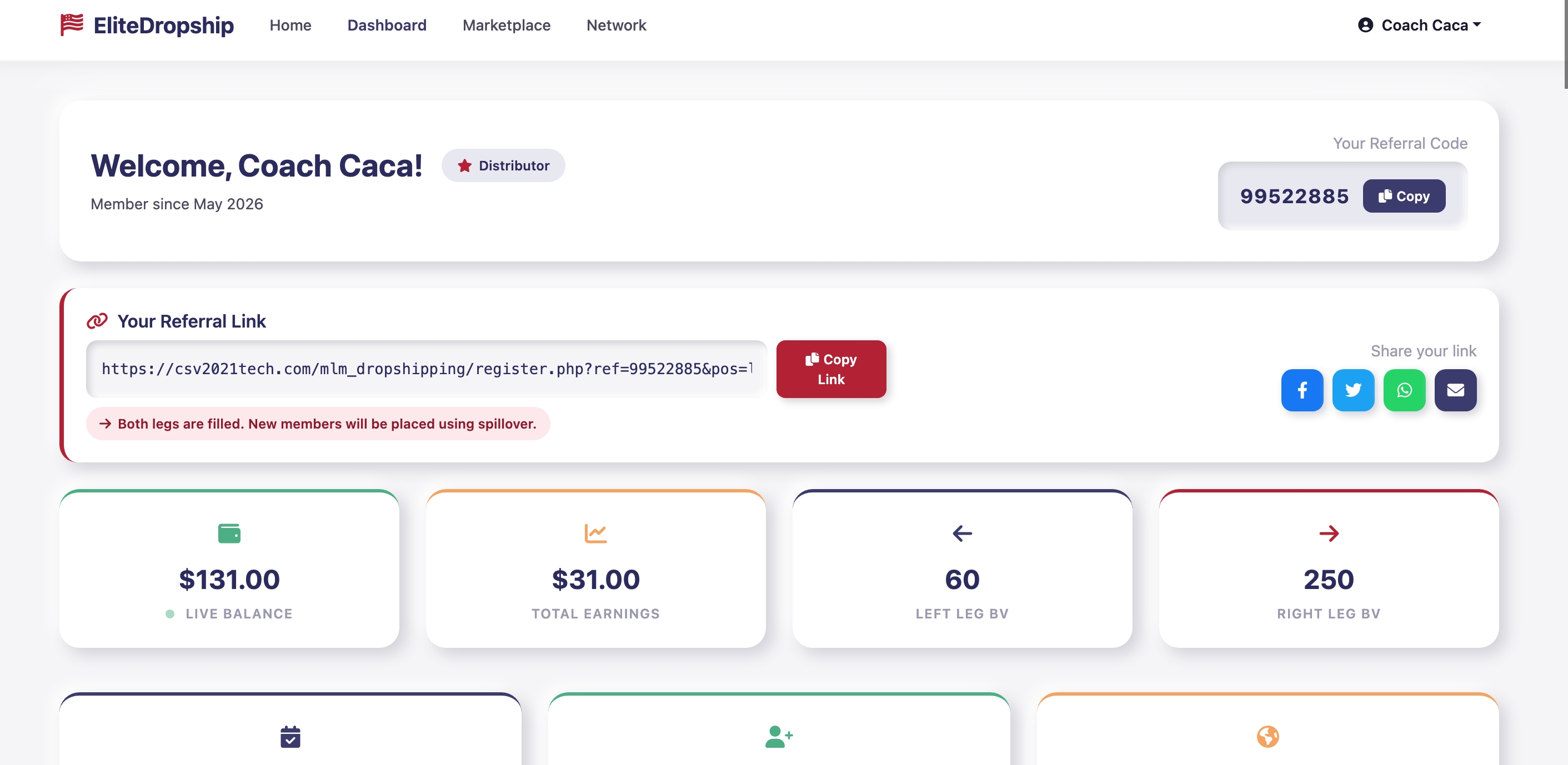 Dropshipping Binary MLM