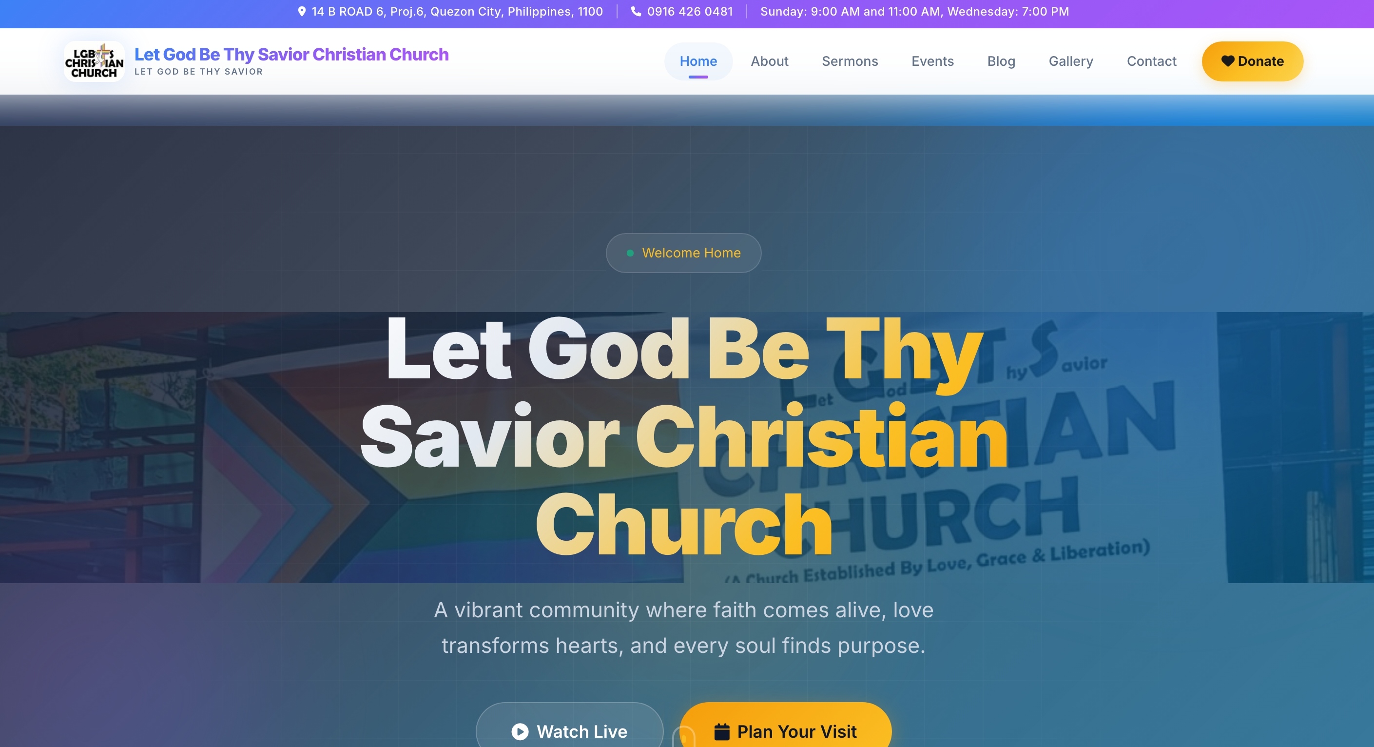 Church Website with Admin System